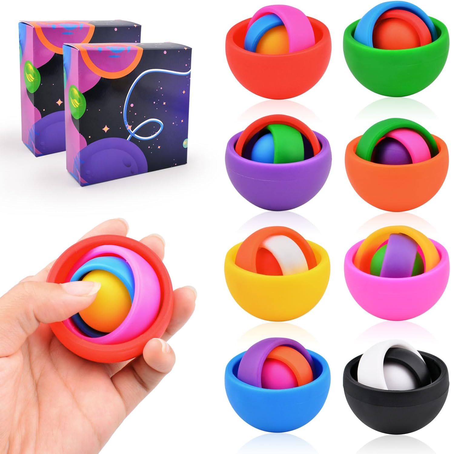 Fidget Toys for Adults, Autism Sensory Toys for Autistic Children Kids 8-12, Gift Ideas Desk Toy ADHD Stress Relief Fidget Spinner Party Favors Cool Gadgets for Men Boys