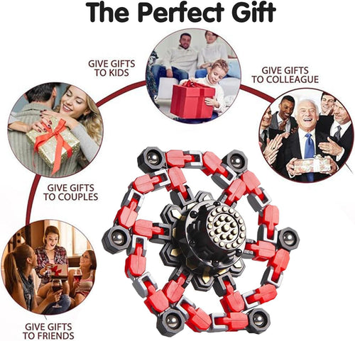 3Pcs Deformable Robot Fidget Spinners,Transformable Fingertip Toys for Classroom Prizes,Christmas,Valentine Gifts - Goodie Bag, Stocking, Easter Basket Stuffers
