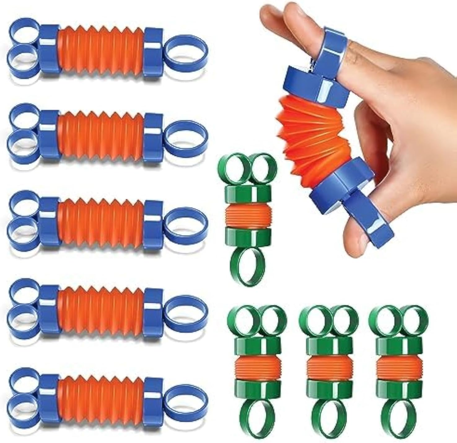 Finger Poppers Fidget Toy for Kids - Hand Exercisers Pop Tube Mini Fidget Toys - Sensory Toy for Girls and Boys - Finger Strengthener and Occupational Therapy Toy Stocking Stuffers - Pack of 2