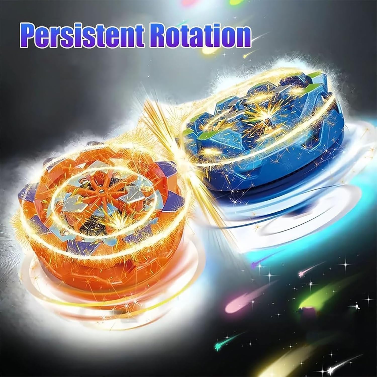Fireworks Fingertip Gyro,Handheld Fireworks Gyroscope,Collision Sparks Light Up Spinning Top Toy,Creative Gyroscope Toy for Kids,Fidget Spinners for Adults, Cool Flashing Spinning Toys (6 PCS)