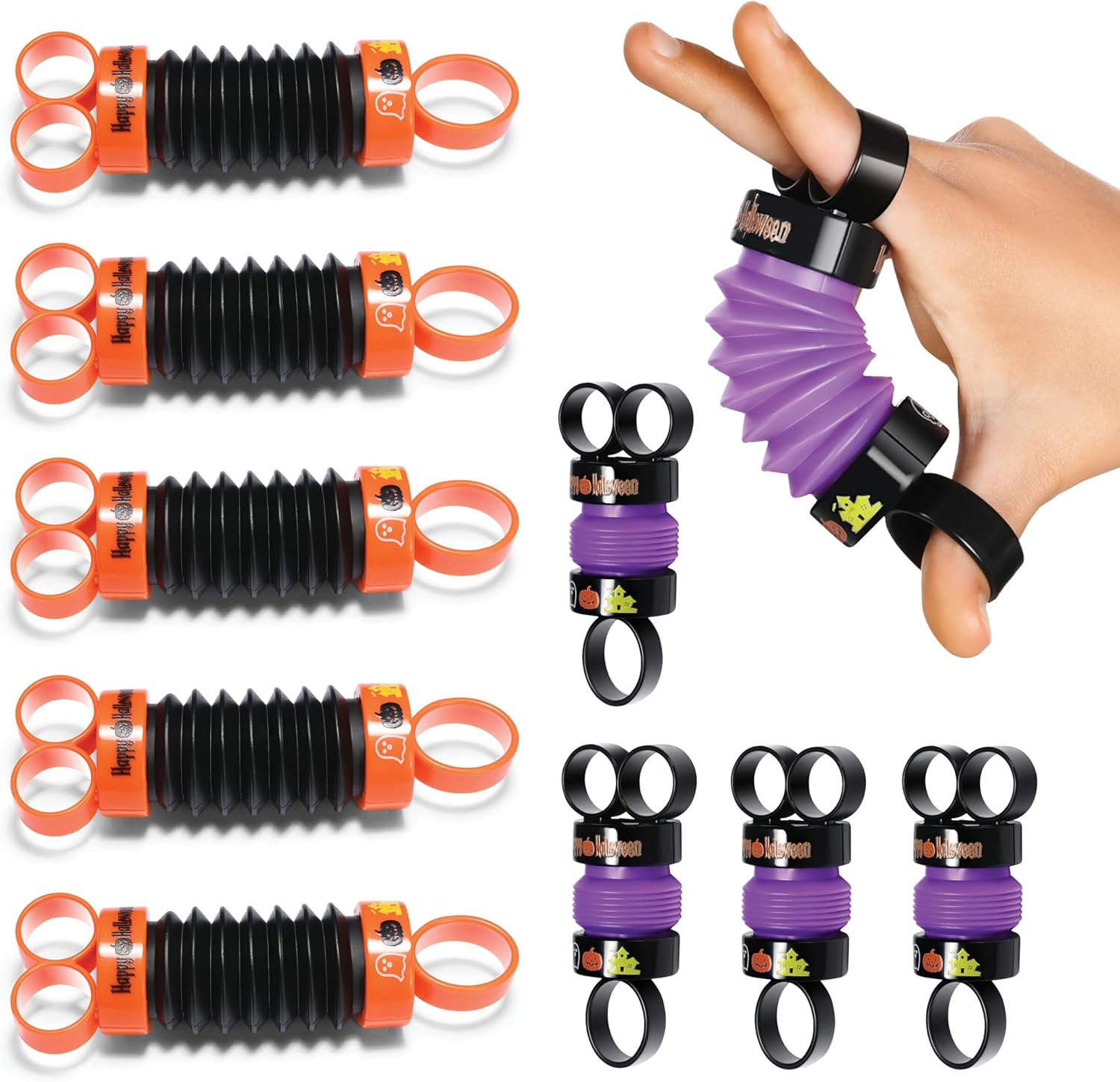 Finger Poppers Fidget Toy for Kids - Hand Exercisers Pop Tube Mini Fidget Toys - Sensory Toy for Girls and Boys - Finger Strengthener and Occupational Therapy Toy Stocking Stuffers - Pack of 2